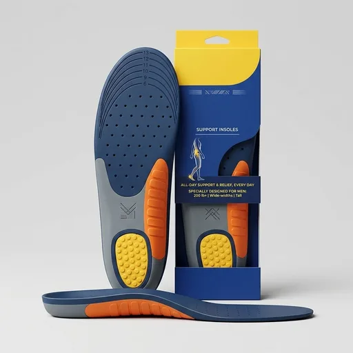 Dr. Scholl's Heavy Duty Support Insole Orthotics, Big & Tall, 200lbs+, Wide Feet, Shock Absorbing, Arch Support, Distributes Pressure, Trim to Fit Inserts, Work Boots & Shoes, Men Size 8-14, 1 Pair