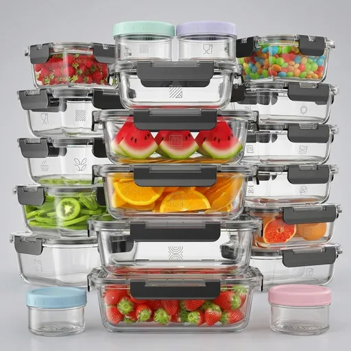KEMETHY Glass Food Storage Containers with Lids