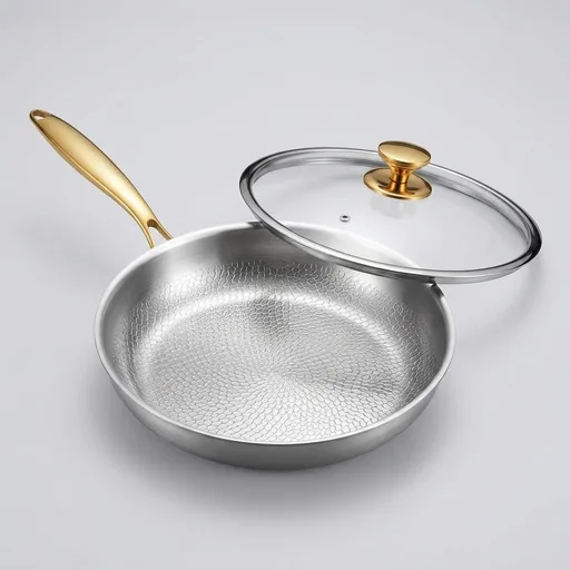 Titanium Pans for Cooking, Ø12in with Lid, Butter Warmer