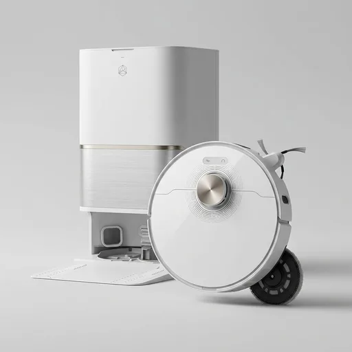 DREAME L60 Ultra FE Robot Vacuum and Mop, Auto-Empty and 100℃ Self-Cleaning Mop, 30,000Pa Suction, Obstacle Avoidance and 360° Navigation, Corner to Edge Deep Cleaning, TriCut Brush, White