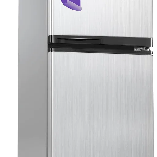 Tehanld 3.6 Cu.Ft Double Door Mini Fridge with Freezer, Compact Refrigerator with Removable Shelves, Low Noise Small Fridge for Dorm, Bedroom, Office and Apartment, Sliver