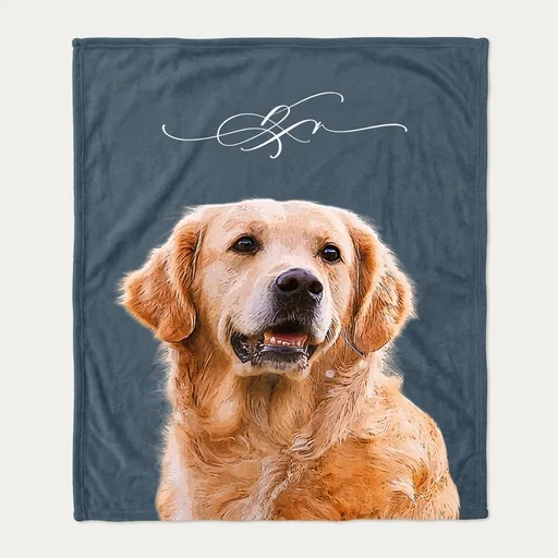 Custom Dog Face Blanket