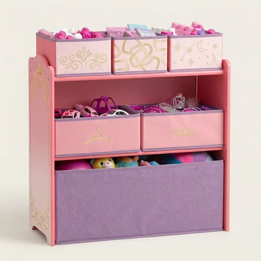 Delta Children Design & Store 6 Bin Toy Storage Organizer, Disney Princess