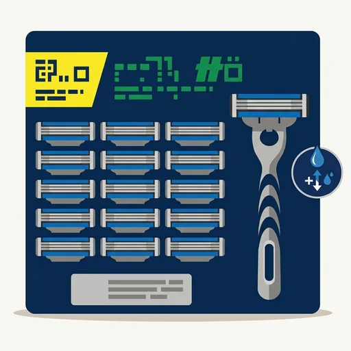 Gillette Mach3 Men's Razor Blades, 15 Blade Refills