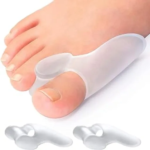 PromifunBunion Cushion Protector, 10 Packs of Bunion Corrector Pads with Separator for Big Toe, Gel Shield for Foot Pain Relief, Calluses, Corns - Clear