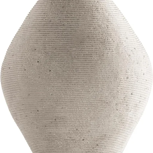 Signature Design by Ashley Hannela 12" Modern Distressed Polyresin Vase, Antique Tan