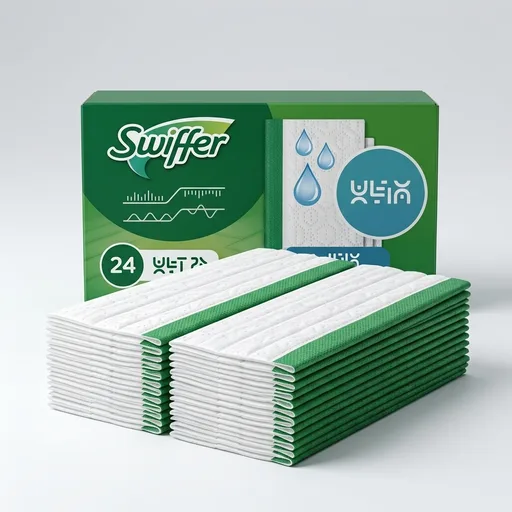 Swiffer Sweep + Mop, Wet Pads Refill, Floor Cleaner for Dirt, Dust, Hair, Cleaning Cloths for Mopping Home, Bathroom, Kitchen, All Purpose Multi-Surface Floor Wipes, Fresh, 24ct