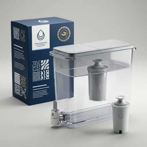 Brita Extra-Large 27-Cup Water Filter Dispenser with Standard Filter, WQA NSF/ANSI Certified, Removes Chlorine Taste & Odor, Reduces Zinc Copper & Mercury, BPA-Free, 1 Filter Included, Lasts 2 Months