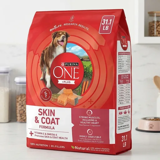 Purina ONE Natural, Sensitive Stomach Dry Dog Food, +Plus Skin & Coat Formula - 31.1 lb. Bag