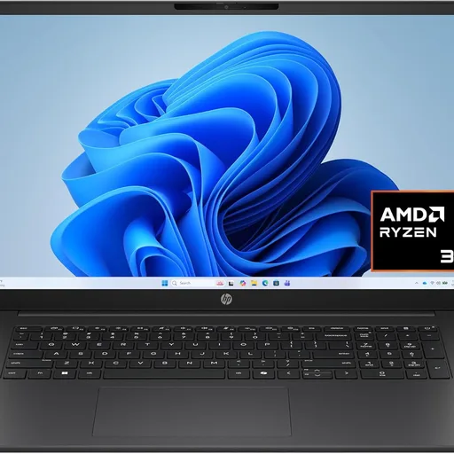 HP OmniBook 3 17.3 inch Laptop PC, FHD Display, AMD Ryzen 3 30, 8 GB RAM, 512 GB SSD, AMD Radeon 610M Graphics, Windows 11 Home, Mica Silver, 17-dp0199nr