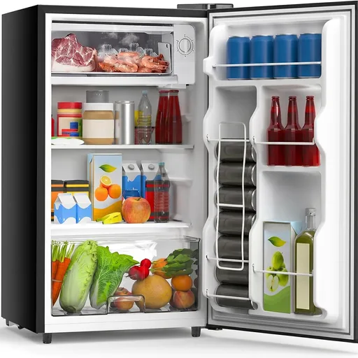OLIXIS 3.2 Cu.Ft Mini Fridge with Freezer, Single Door Compact Refrigerator