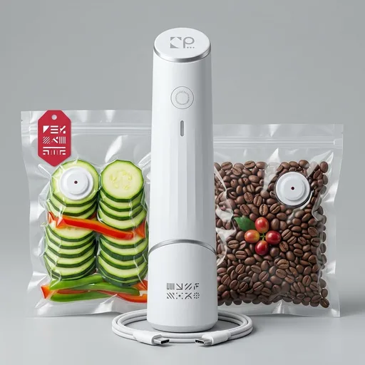 Chef Preserve Compact Vacuum Sealer for Food (Vacuum Sealer Machine + 30 Reusable Vacuum Bags) Powerful Handheld Vacuum Sealer Machine, Seal Meal Saver, Portable Food Sealer