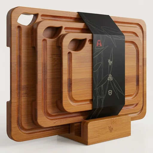 Astercook Deep-Carbonized Bamboo Cutting Boards