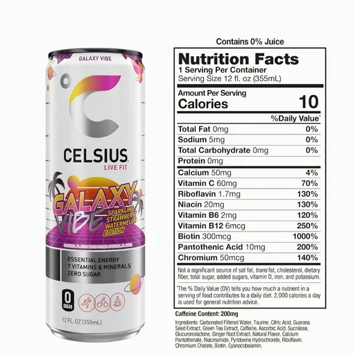 CELSIUS GALAXY VIBE Sparkling Strawberry Watermelon