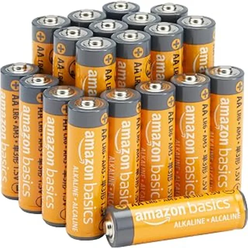 Amazon Basics20-Pack AA Alkaline Batteries, 1.5 Volt, 10-Year Leak-Free Shelf Life, for Everyday and Household Devices
