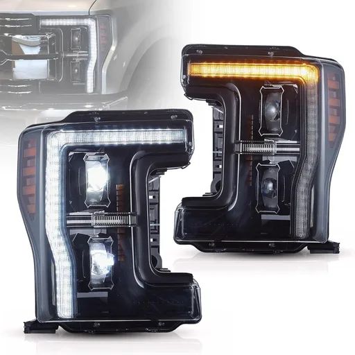 VLAND LED Headlights for Ford F250 F350 F450 F550 2017 2018 2019 Super Duty Fourth Generation, Driver Side & Passenger Side