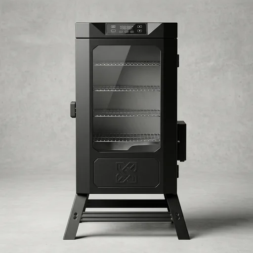 Masterbuilt® 40-inch Digital Electric Vertical BBQ Smoker with Leg Kit, Side Wood Chip Loader and 970 Cooking Square Inches in Black, Model MB20070122