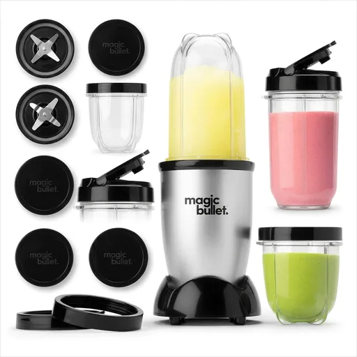 Magic Bullet Blender, Small, Silver, 11 Piece Set