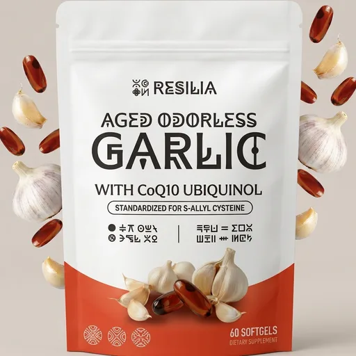 Resilia Odorless Aged Garlic Extract Softgels