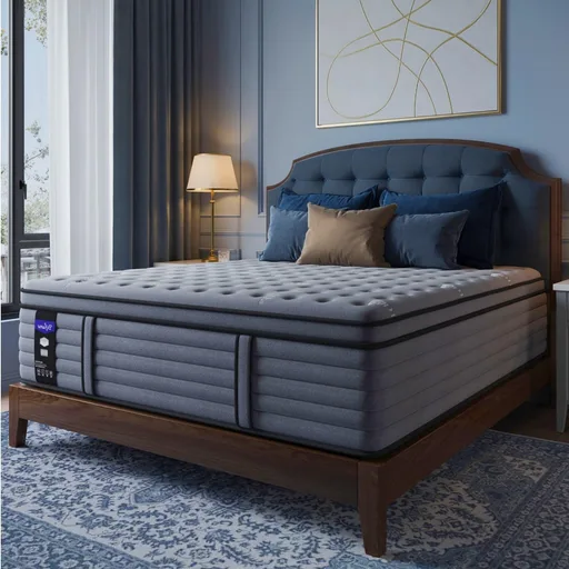 King Mattress 14 Inch, (Upgraded) Hotel Luxury Firm Hybrid King Size Mattress In A Box, Extra Enhanced Support, Relieve Back & Waist Pain, Cooling Sleep, Fiberglass-Free, CertiPUR-US, 365-Night Trial