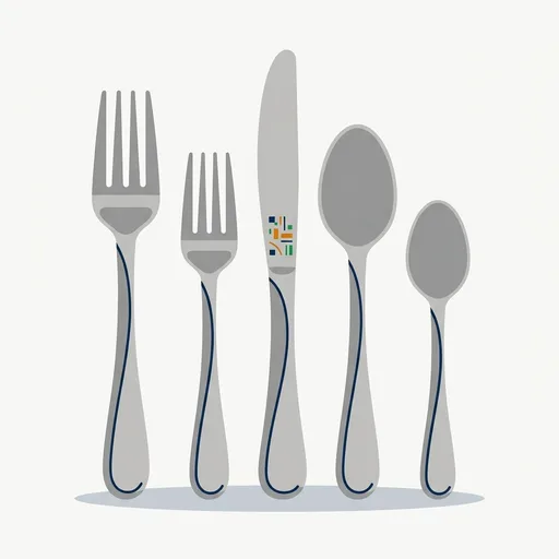 Oneida Flatware Flight 18/0 Silverware Set for 8, (45-Piece)