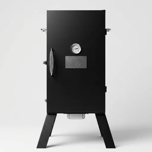 Masterbuilt® 30-inch Electric Vertical BBQ Smoker with Analog Temperature Control, Chrome Smoking Racks and 535 Cooking Square Inches in Black, Model MB20070210