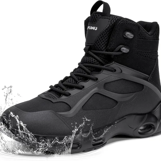 Military Tactical Boots for Women Wide Waterproof Non Slip Lightweight Hiking Combat Work Boots 6 Inch Side Zip Cushion Botas Tácticas Militares