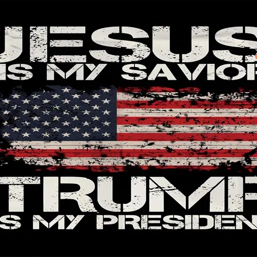 Jesus is My Savior Trump is My President Flag 3x5 Ft Double Sided,Durable,Fade-Resistant,Indoor/Outdoor