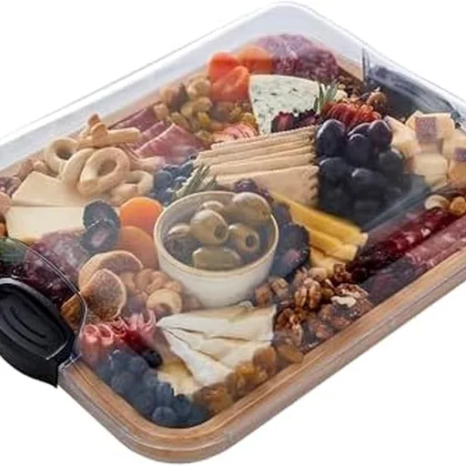 Farberware Bamboo Cutting Board with Clear Locking Lid