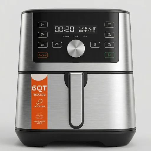 Instant Pot 6QT VORTEX Plus Air Fryer, 6-in-1, Air Fry, Broil, Dehydrate, Crisp, Roast, Reheat, Bake, Dishwasher-Safe Airfryer basket, from the Makers of Instant Pot, Stainless Steel