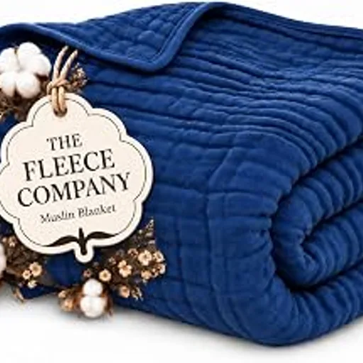 Blanket, 6-Layer Cotton (Dark Blue,60 * 80in)