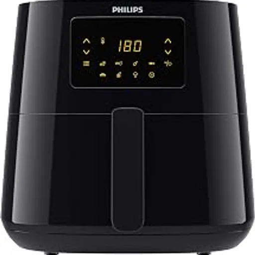 PHILIPSEssential Airfryer XL 2.65lb/6.2L Capacity Digital Airfryer with Rapid Air Technology, Starfish Design, Easy Clean Basket, Black, (HD9270/91)