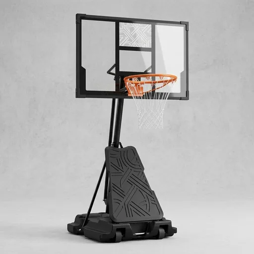 Cofiyard Basketball Hoop Outdoor with 44&48&54In Shatterproof Backboard, 5.25-10FT Height Portable Basketball Hoop with Sandbag, Adjustable Basketball Goal System