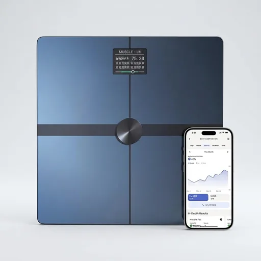 WITHINGS Body Smart - Accurate Scale for Body Weight and Fat Percentage, Body Composition Wi-Fi and Bluetooth Weight Scale, Baby Weight Scale, Smart Scale Apple Health Compatible, Bathroom Scale