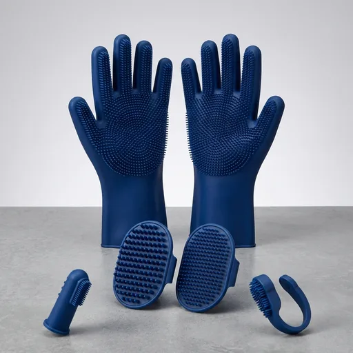 6PCS Grooming & Bath Supplies for Dogs, Cats | Dog Washing Gloves | Dog Bath Brush | Dog Shower Brush | Pet Grooming Gloves | Dog Grooming kit | Pet Supplies fo