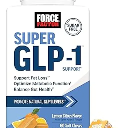 Force FactorSuper GLP-1 Support to Promote Natural GLP-1 Production | Support Fat Loss, Metabolic Function & Healthy Body Composition, Sugar Free, Lemon Citrus