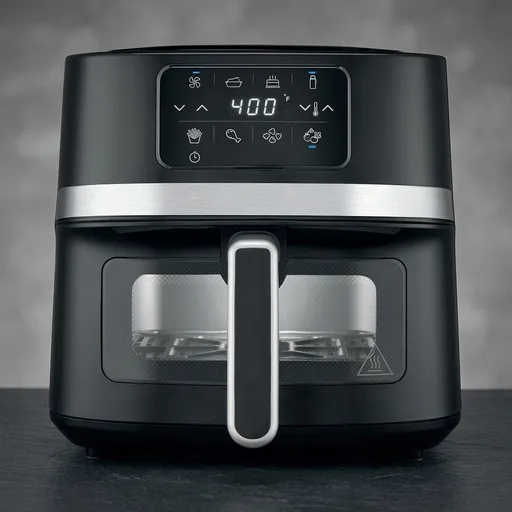 Cuisinart Air Fryer, 4.5-Quart Basket Fryer with 4 Cooking Functions to Air Fry, Roast, Bake, and Keep Warm, 4 Airfryer Presets, Dishwasher-Safe Parts, AIR-160NAS, Stainless Steel & Black
