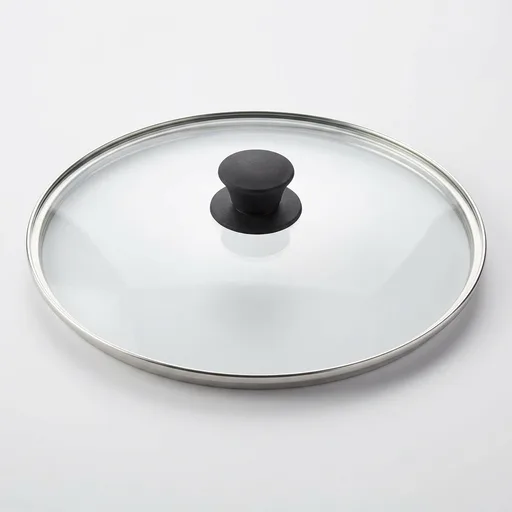 Lodge Round Glass Lid, Tempered Glass with Silicone Knob, 12 Inches