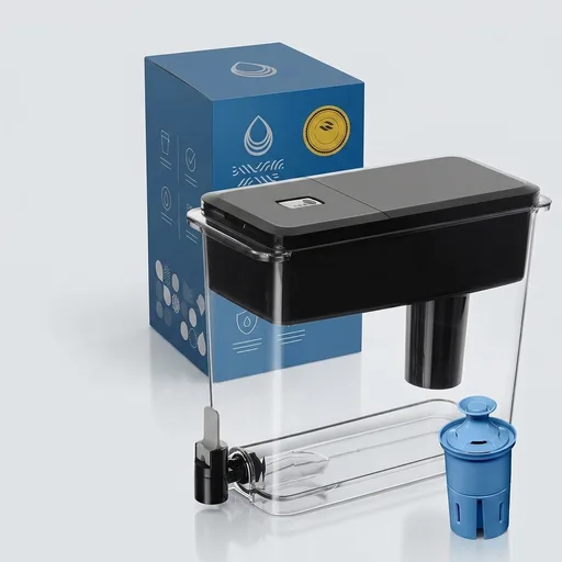 Brita Extra-Large 27-Cup Elite Water Filter Dispenser, WQA NSF/ANSI Certified, Reduces 99% of Lead, Microplastics, & 30 Contaminants, Removes Chlorine Taste & Odor, Black