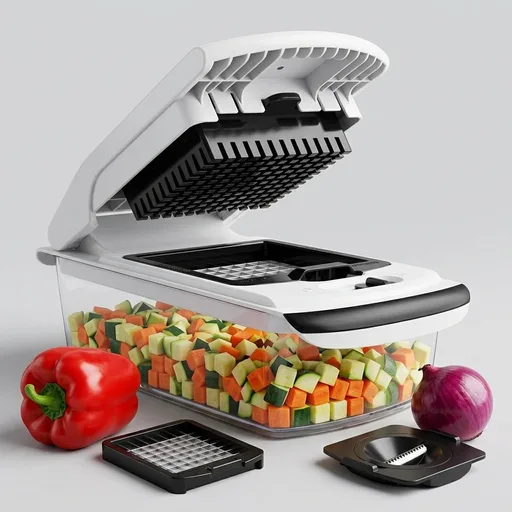 Fullstar The Original Pro Chopper - Vegetable Chopper and Spiralizer, Food Chopper with Container, Fruit Slicer, Kitchen Gadgets & Gifts, Home Essentials (4 in 1, White)