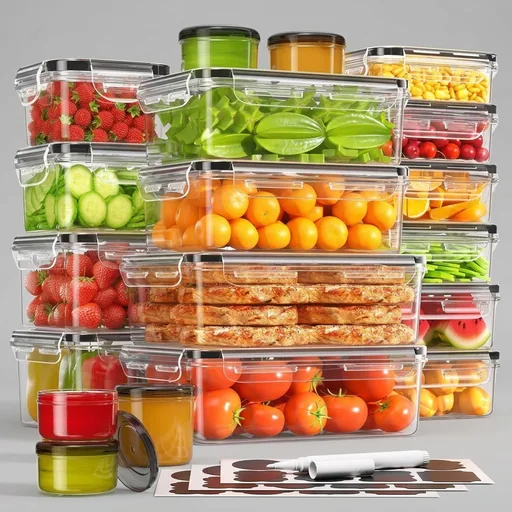 KEMETHY Food Storage Containers with Lids