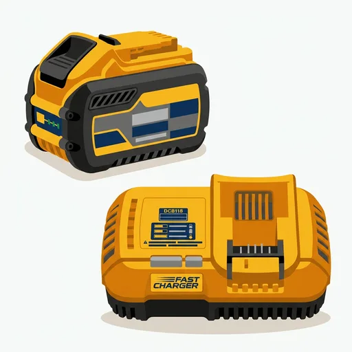 DEWALT 60V MAX* FLEXVOLT Lithium Battery with Charger, 9-Ah (DCB118X1)