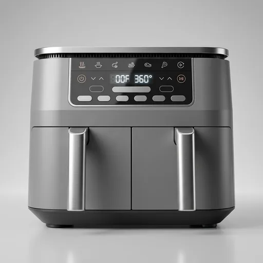 NinjaDZ201 Foodi 8 Quart 6-in-1 DualZone 2-Basket Air Fryer with 2 Independent Frying Baskets, Match Cook & Smart Finish to Roast, Broil, Dehydrate & More for Q