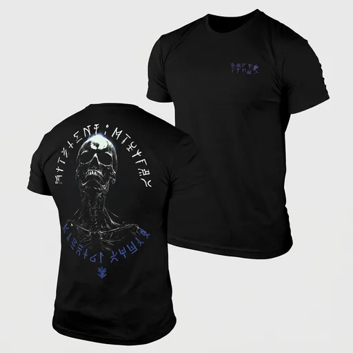 Gymreapers Skull Moisture Wicking T-Shirts for Men - Short Sleeve Workout Gym Shirts - Running Athletic Tees & Dry Fit Tshirt