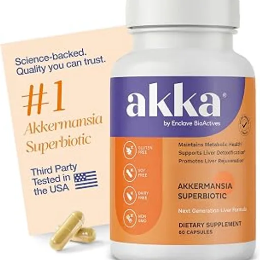 AKKA Akkermansia Probiotic, Liver Health, Digestion & Metabolism, 60 Caps