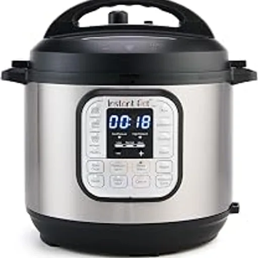 Instant Pot Duo 6 Qt 7-in-1 Electric Pressure Cooker, Stainless Steel | multicooker, 6 quart, slow cook, rice, steam, sauté, yogurt, sterilizer, keep warm, app