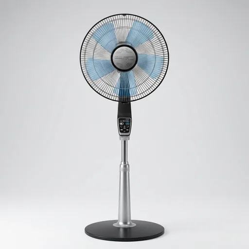 Rowenta Pedestal Fan, 53 Inches, Ultra Quiet Oscillating Fan for Bedroom, Portable, 5 Speeds, Refresh Up to 23-Feet, Silver, Indoor, VU5670