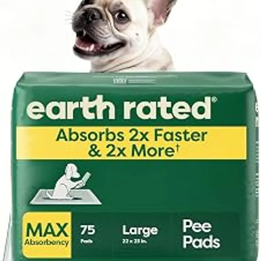 Earth RatedRegular [L] Puppy Pee Pads, Discreet Top, Max Absorbency, 75CT