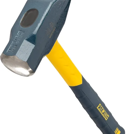 ESTWING Sure Strike Blacksmith's Hammer - 64 oz Metalworking Tool with Fiberglass Handle & No-Slip Cushion Grip - MRF64BS | Forged Steel Head, The Right Size For The Job, Built For The Pro, Non-Slip Fiberglass Handle,