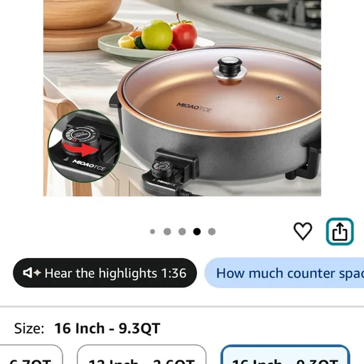 Extra Large Electric Skillet